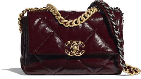 grained calfskin & gold-tone metal dark burgundy